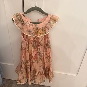 Zimmermann Floral Peach Kids Dress